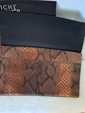 Miche Classic Snake-Embossed Leather Exterior in Brown and Black